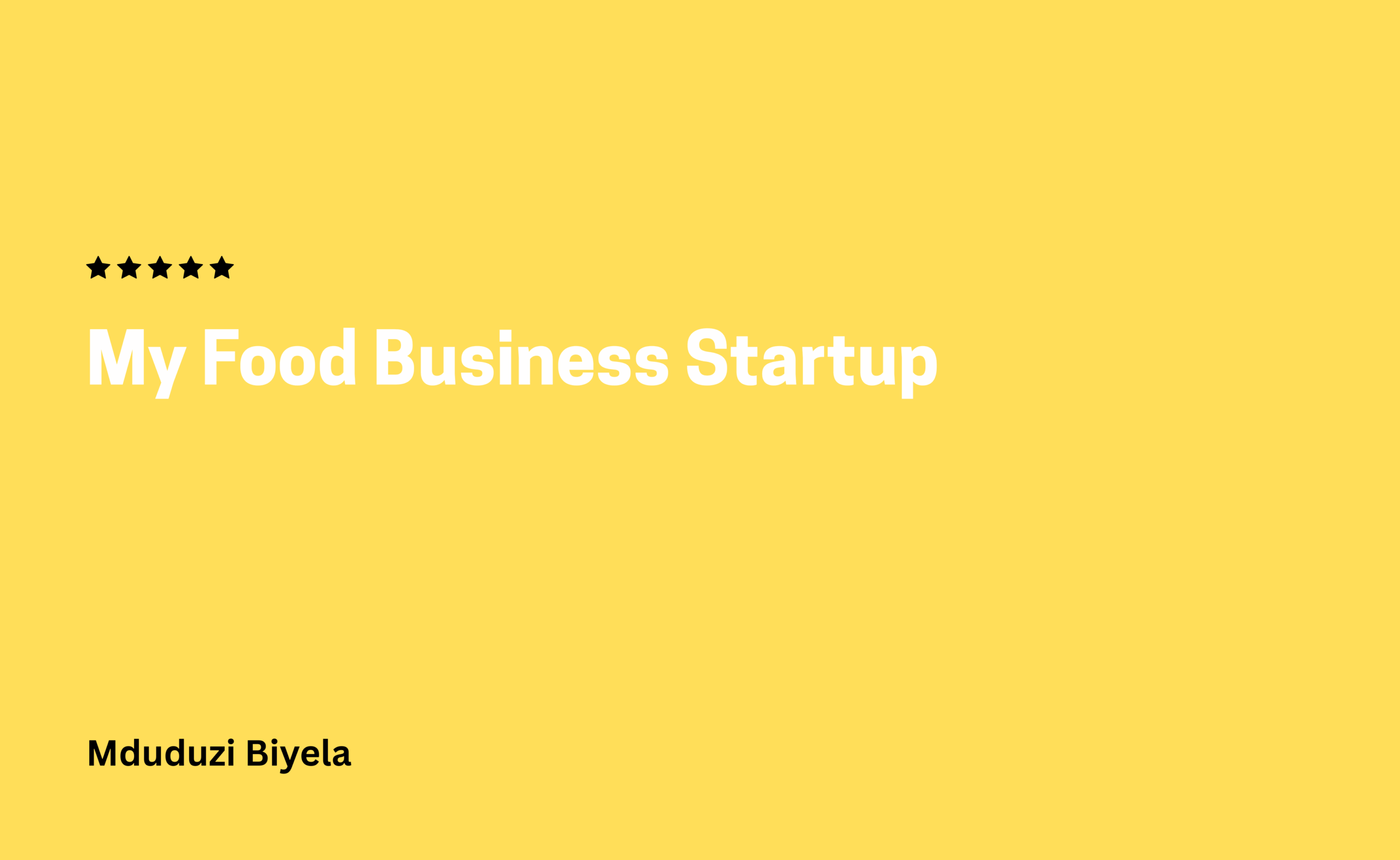 Food Business Startup